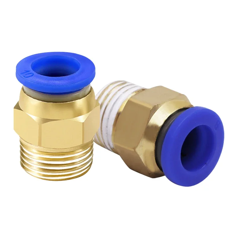 5Pcs PC 4mm/6mm/8mm/10mm/12mm M5 Thread Hose Fittings Pipe Quick Connectors PC Pneumatic Air Connector Fitting
