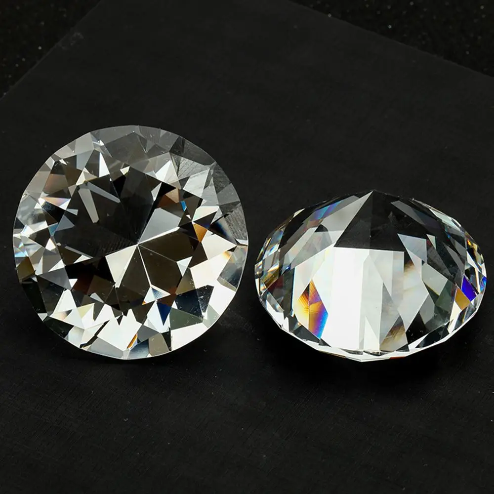 Craft Desktop Ornaments Romantic Chrismas Gifts Home Decoration Clear Glass Crystal Diamond Faceted Cut Raw Gemstone view 5