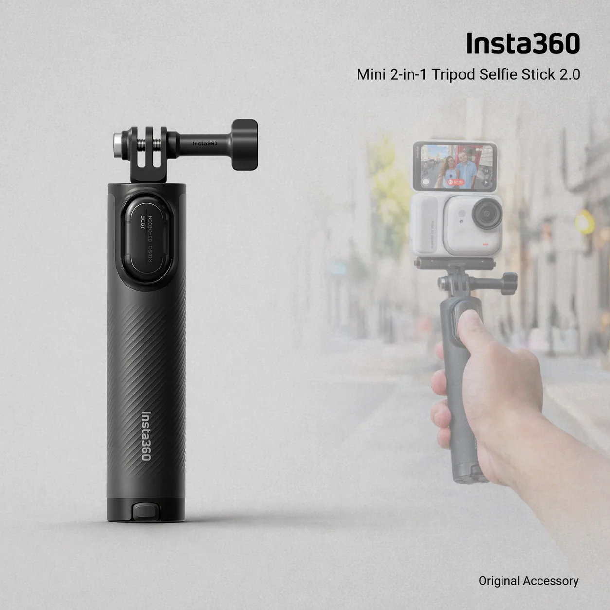 

Мини-штатив-монопод Insta360 2.0: компактная дорожная подставка с дистанционным управлением и креплением 1/4 дюйма для X4, Air, GO, Ultra, Ace, Pro 2, Link
