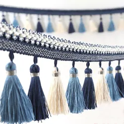 1meter Tassels Lace Colorful Sewing Fabric Webbing Tassle Cotton Fringes for DIY Clothes Curtain Tablecloth Home Decoration