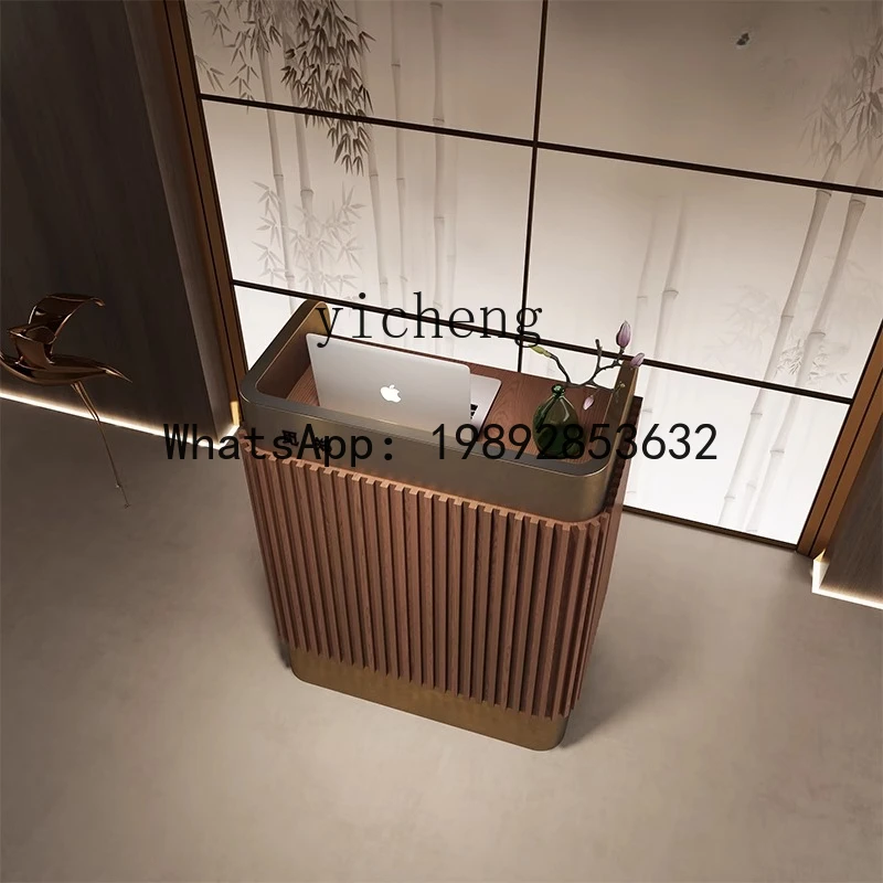 X6  Welcome Beauty Salon Front Desk Chinese Style Light Luxury Restaurant Cashier Reception Desk