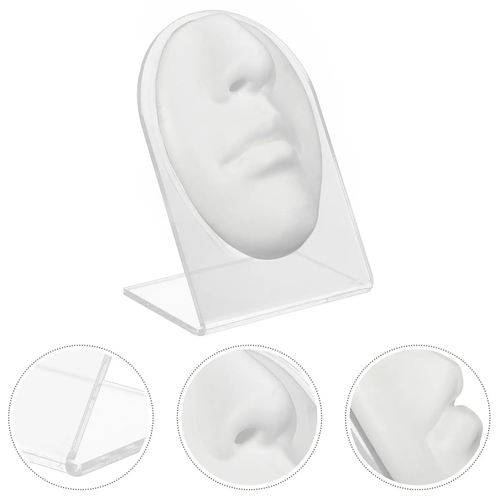 

1Set Nose Ring Display Body Part Simulation Fake Face Mouth Silicone Flexible Piercing Practice Training Body Part Tool