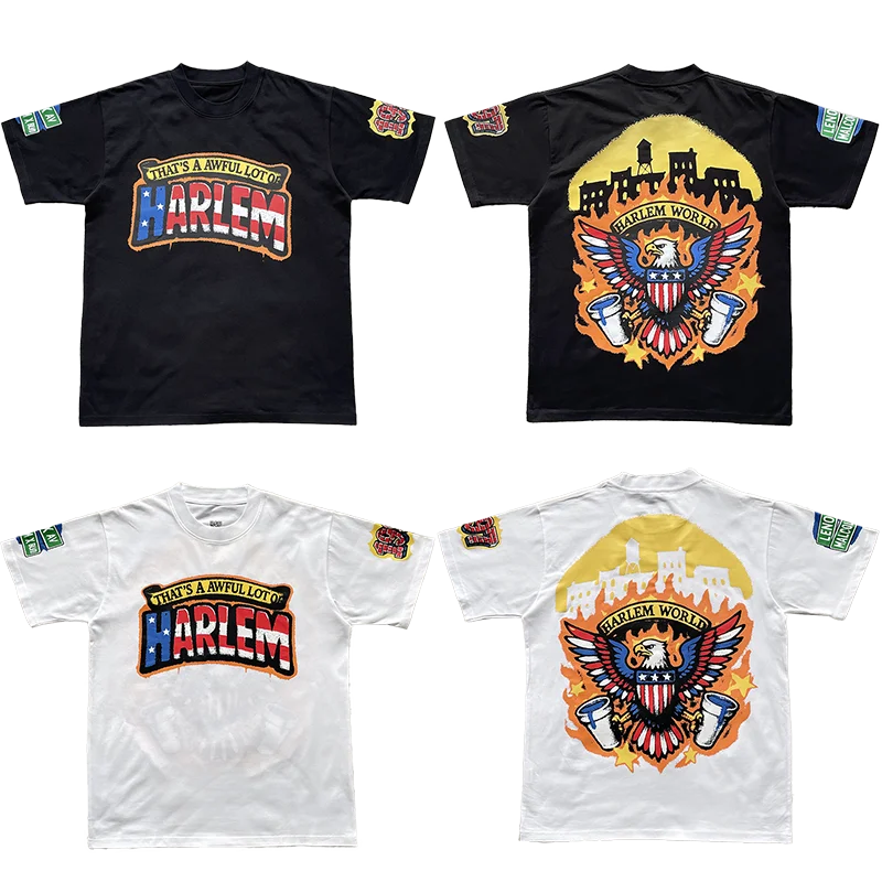 American Sle Printed ort Sve T-irt Cough Syrup Pattern Breathable Cotton Youth Faion Casual round Ne Tee
