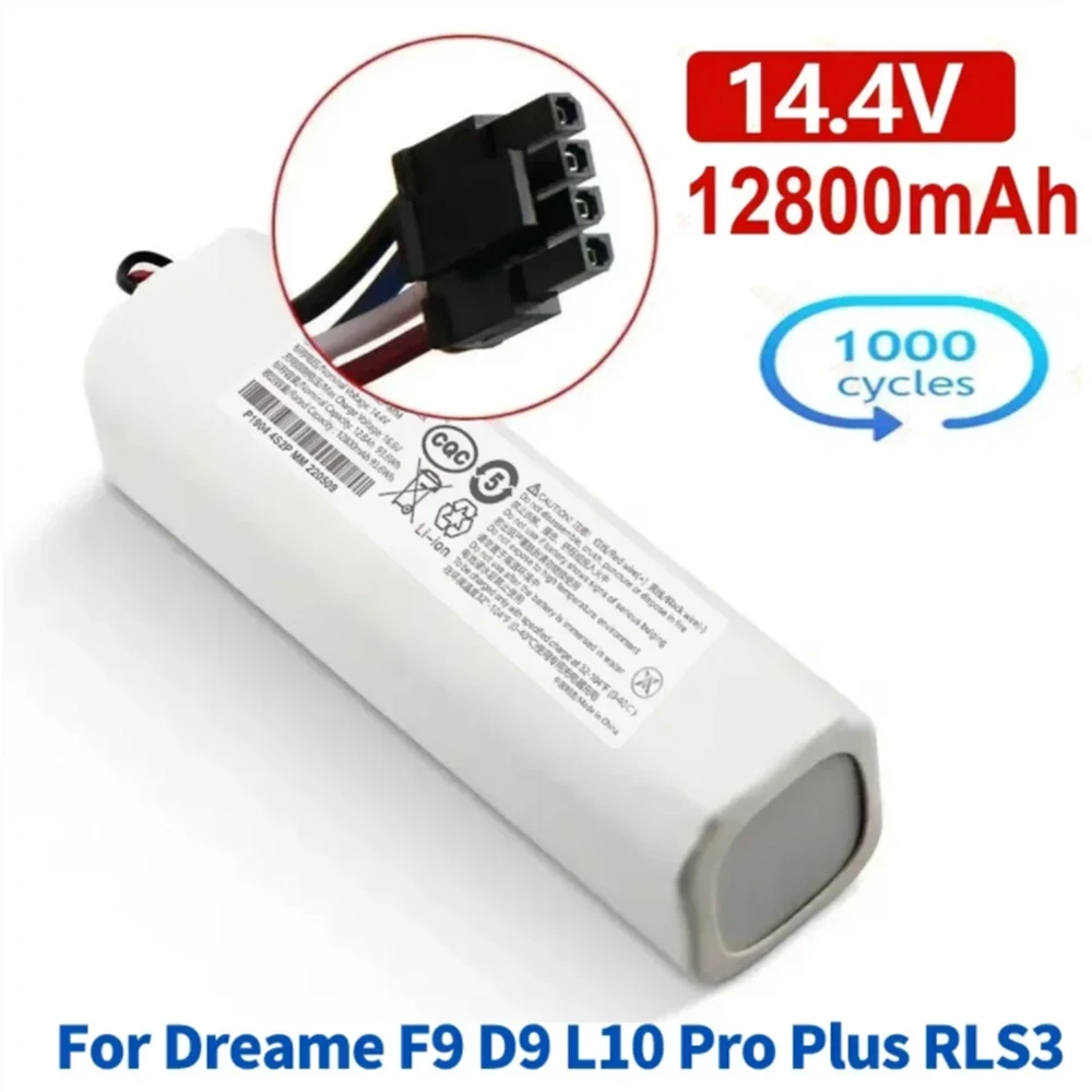 P2008-4S2P-MMBK Original For Dreame Robot Vacuum Mop Cleaner D9 F9 L10 L10 Pro 12800mAh Lithium-ion Battery Pack 4INR19/66-2