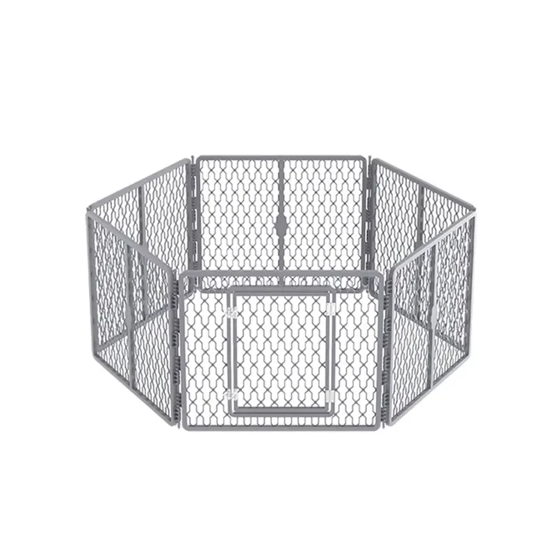 for AFP Portable 6 Panels Dog Playpen Exercise Crate Foldable Dog Fence Cage Plastic Pet Fence for Indoor Outdoor Travel