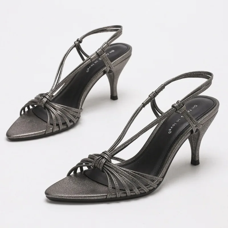 

Элегантные женские босоножки на каблуке с узким ремешком и открытым носком, модная офисная обувь, обувь 2026, новые женские туфли на высоком каблуке Sandalias De Mujer