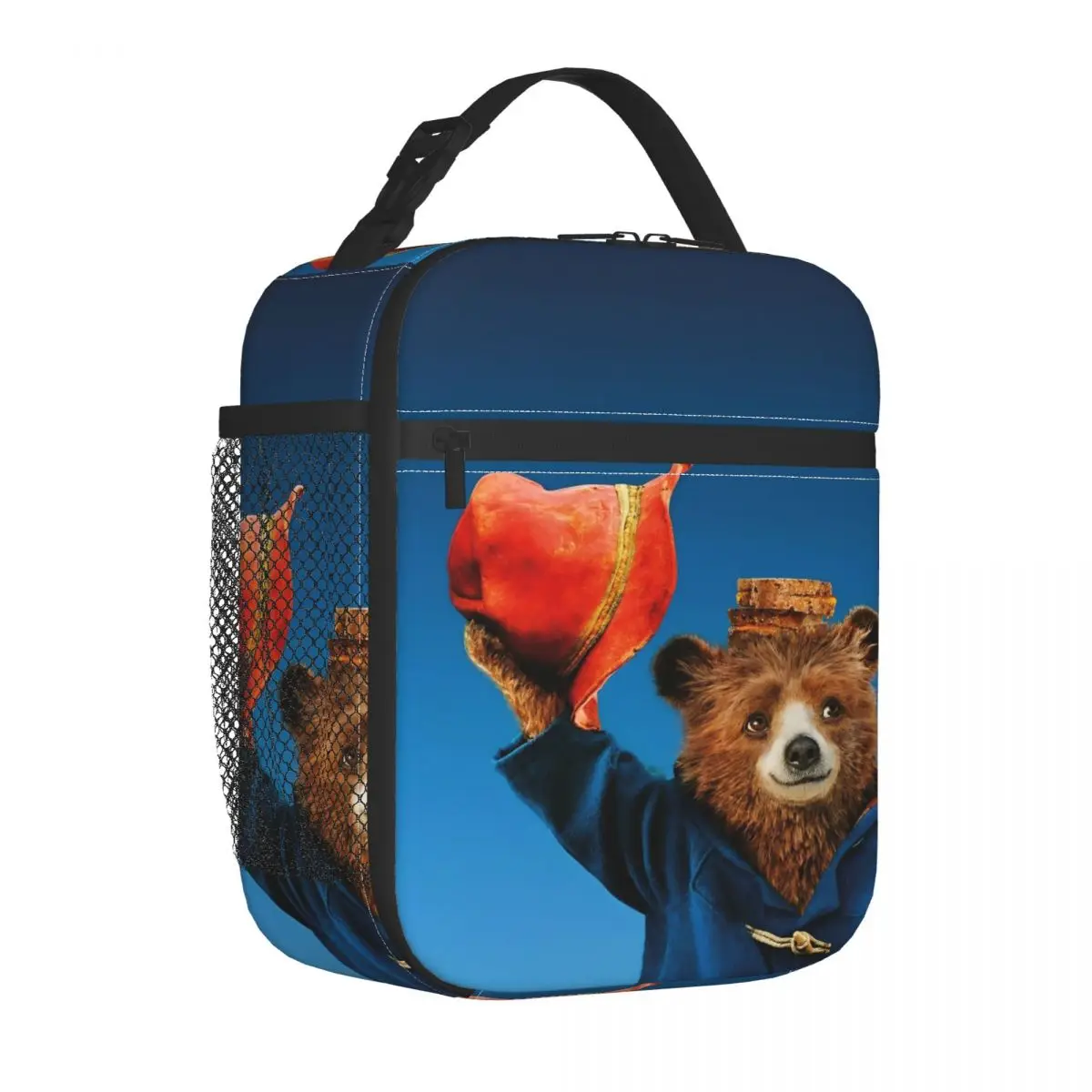 Cute Britain Paddington Brown Bear Insulated Lunch Bag High Capacity Cartoon Meal Container Thermal Bag Tote Lunch Box Food Bag