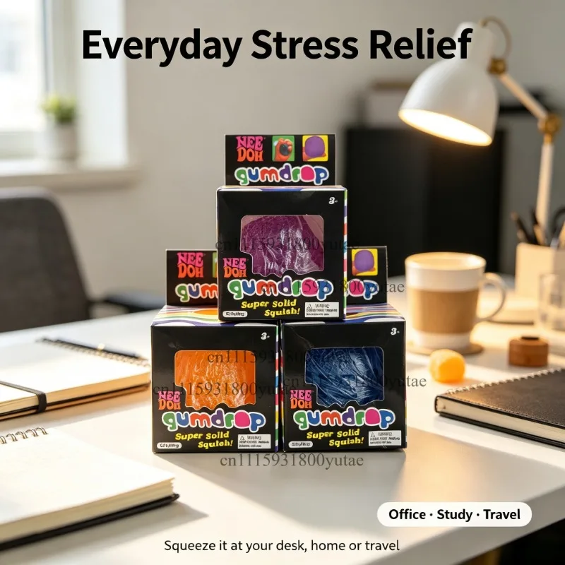 Hot Schylling Nee Doh Gumdrop Soft Sensory Fidget Ball Stress Relief Squeeze Toy Blind Box Assorted Color For Kids Adults