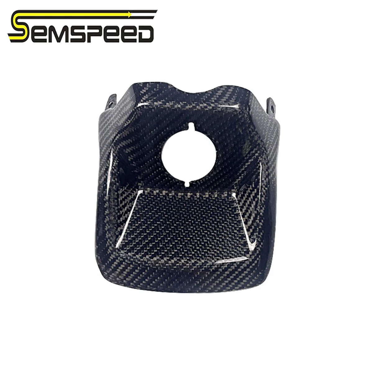 Semspeed For CFMOTO 800NK 2023 Carbon Fiber Protection Front Fuel Tank Cover Motorcycle Fuel Tank Protective Lock Cover Parts