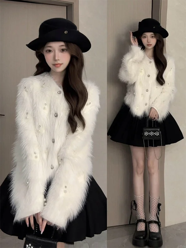 

Korean Style Loose Knitted Sweater Women's Autumn Winter Fashion Slimming Outerwear Button Detail Straight Cut Warmth Guaranteed