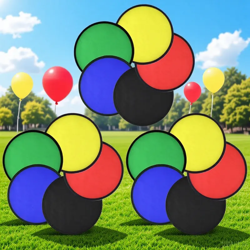 

15Pcs Interesting Flying Discs Set Safe Long-Lasting Disc Plaything for Kids Parents Pets Portable Wear-Resistant Outdoor Fun
