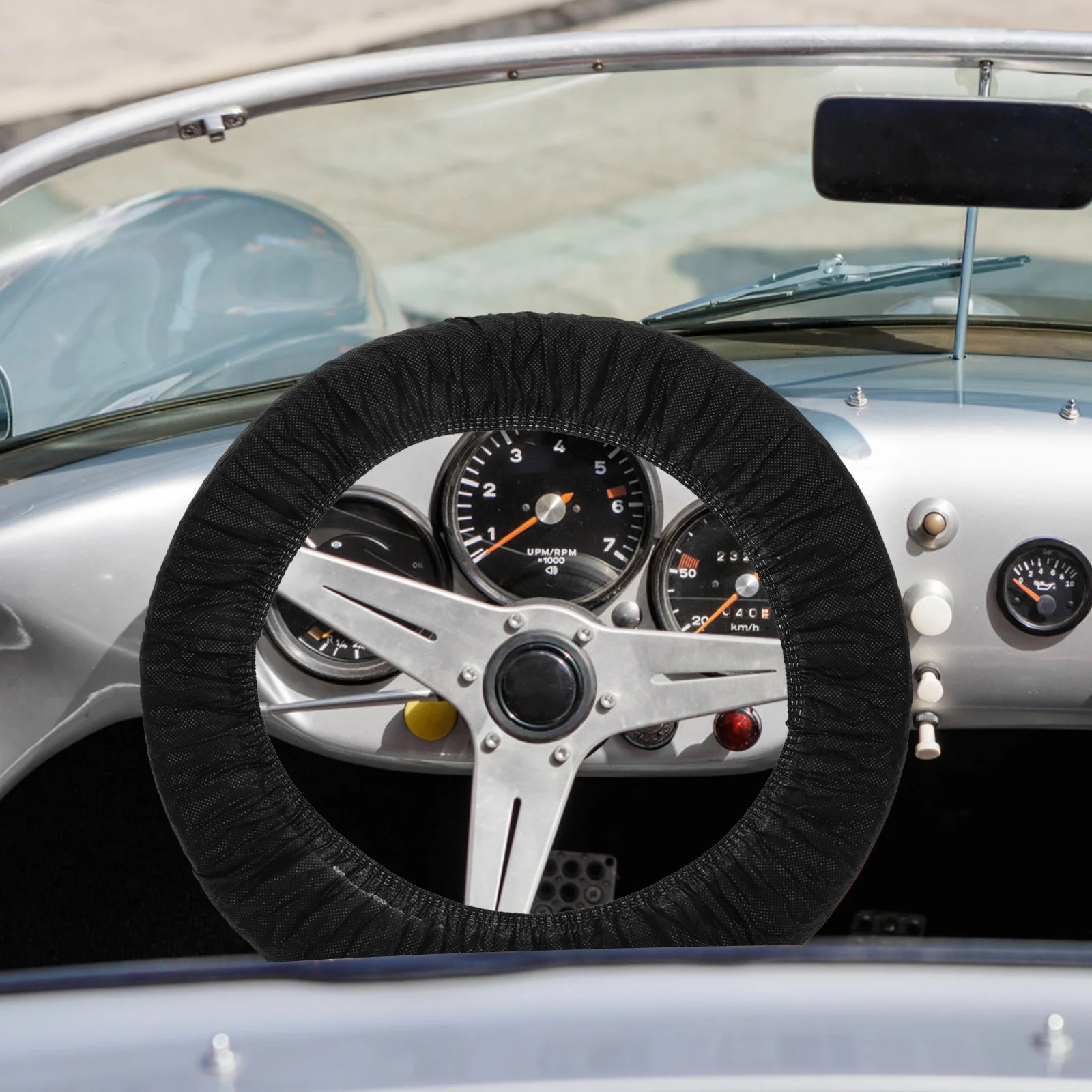 50pcs Nonwoven Steering Wheel Covers Universal For Car Suv Light Pickup Disposable Auto Interior Protection Cover Grease Oil