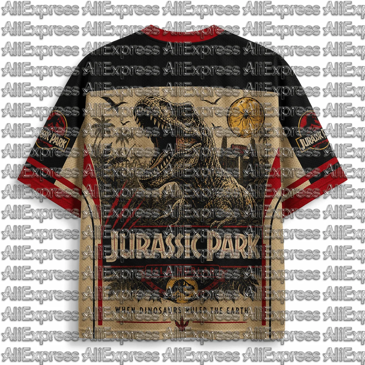 2026 Popular 80s Themed Sports Fashion Short Sleeved V-neck Mesh Streetwear Retro Band Movie Game Fan Gift T-shirt