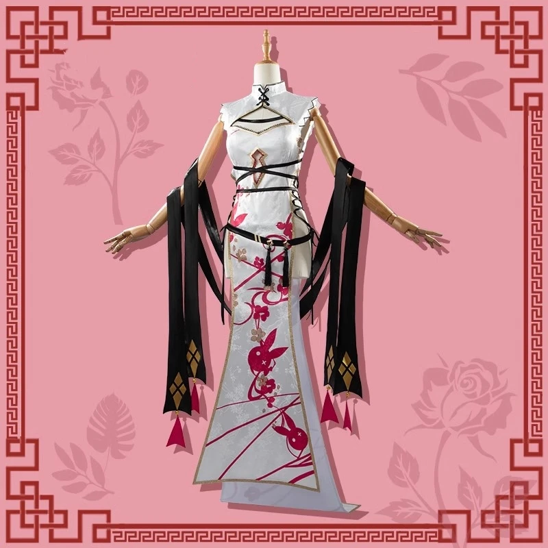 Yorumi Rena Cosplay Costume Vtuber Nijisanji Women Fashion Cheongsam Dress Role Play Clothing Carnival Halloween Suit Pre-sale