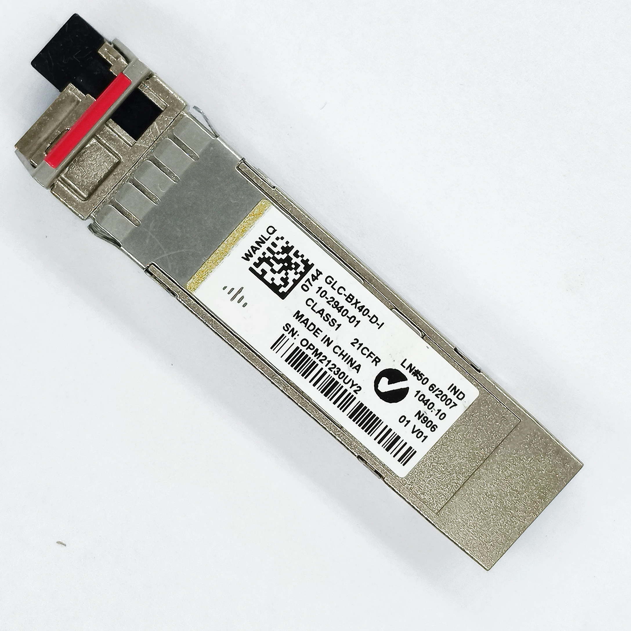 Genuine For Cisco GLC-BX40-D-I 10-2940-01 IPUIBVZRAA 1000Base-BX 1.25G 40km BiDi SFM eSFP Preowned Transceiver Module