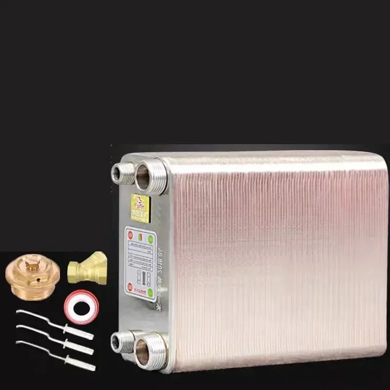 NEW 80 Plates Stainless Steel Heat Exchanger Brazed Plate Type Water Heater Chiller Cooler Counter Flow Chiller.