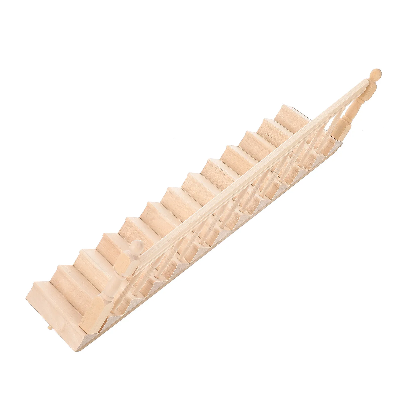 

1Set Mini House Stairs Wooden Stair Decor Delicate Miniature Furniture Accessory for Playhouse Living Room Bedroom