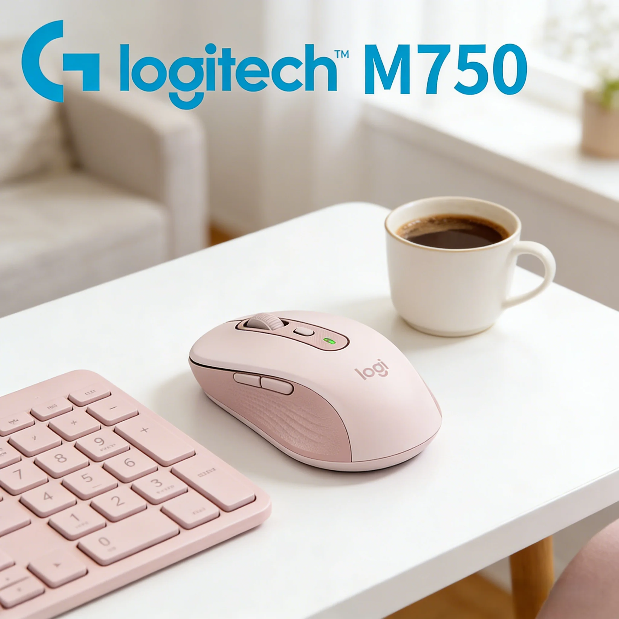 

Logitech M750 Wireless Mouse, Silent Touch, Bluetooth 2.4G Dual Mode, 3-Device Switch for Laptop PC Home Office