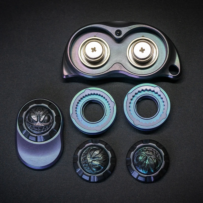 TK Pea Pod Mini Mechanical Magnetic Gear EDC Composite Push Plate ปลายนิ้วโลหะ Decompression เดสก์ท็อปของเล่น