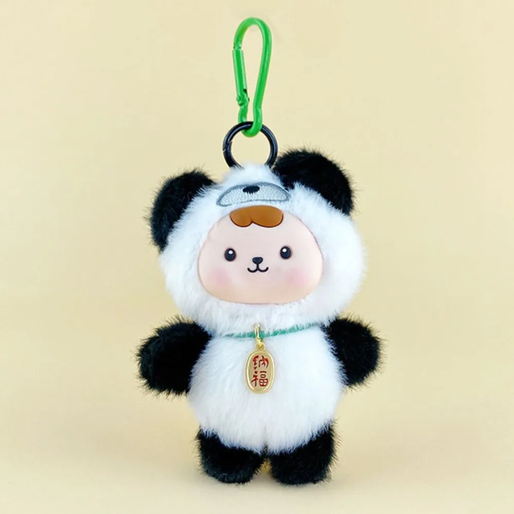 Plush Keyring Cat Cute Pet Doll Keychain Panda Dog Animal Pet Plush Pendant Funny Lucky Cartoon Animal Keychain Bag Pendant