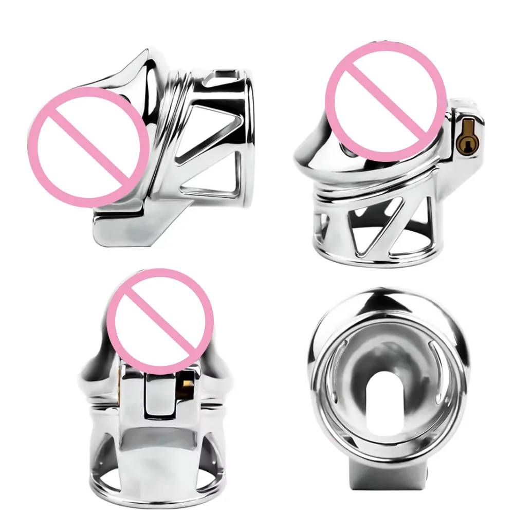 FRKO Mini Glans Lock Male Chastity Cage Device Stainless Steel 9 Size Resin Penis Rings Invisible Lock Bdsm Erotic Sex Toys Men - view 4
