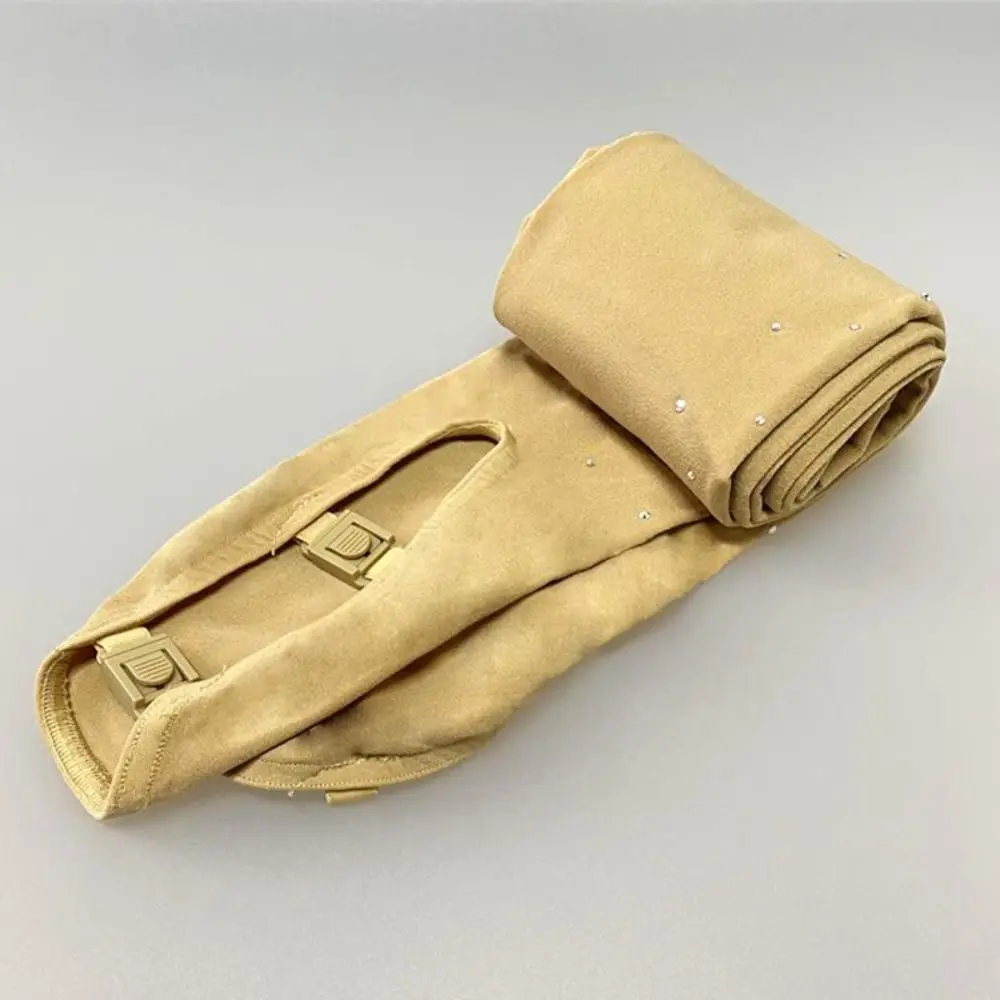 Collant da pattinaggio di figura con strass Collant da ginnastica per ragazze Pantaloni da pattinaggio su ghiaccio Body con copriscarpe Calzini da pattinaggio
