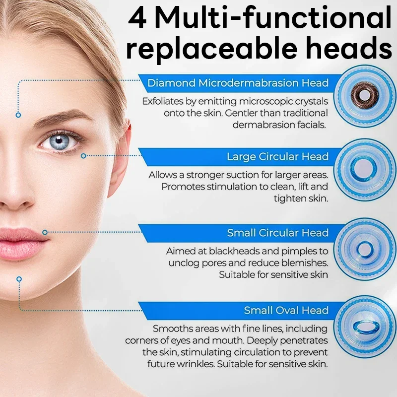 Blackhead Vacuum Remover Face Nose Cleaner T Zone Pore Acne Pimple Removal Vacuum Suction Facial Diamond Beauty Deep Cleaning