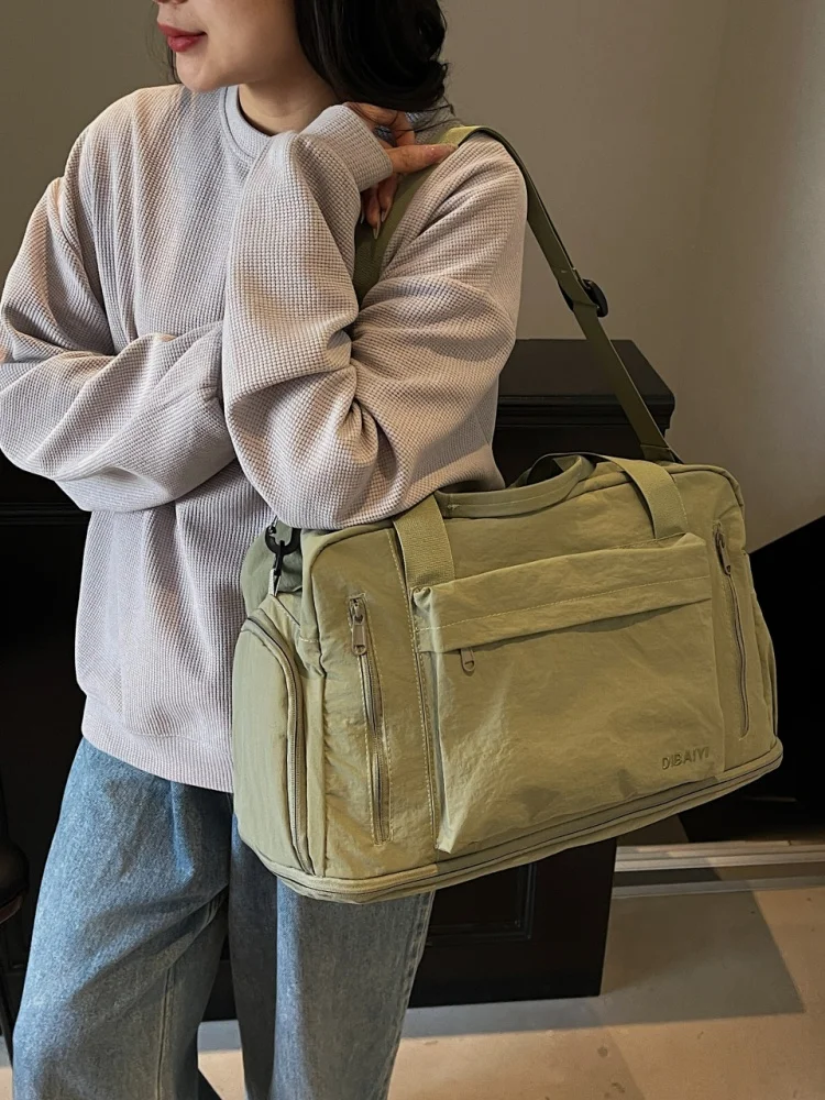 

Large Capaci ort Trip Travel Bag Fitn Sports Bag Handheld Expandable Crossbody Lightweight Handle Suit Lage Bag