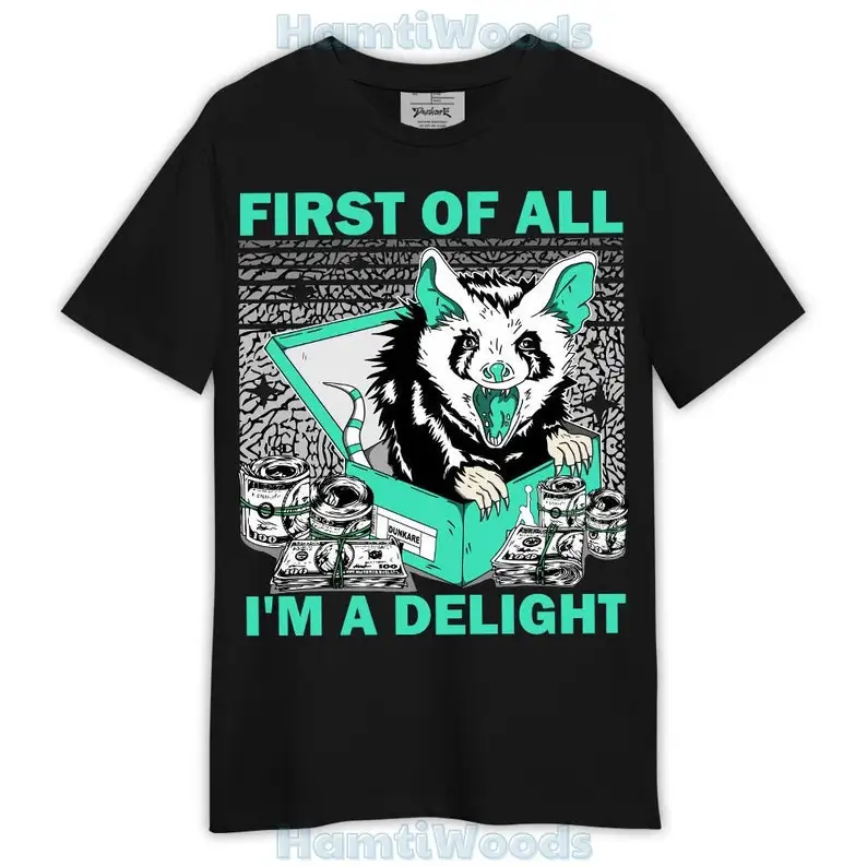 

Black Green Glow 3s Shirt, Opossum I'm A Delight Shirt Green Glow 3s Outfit