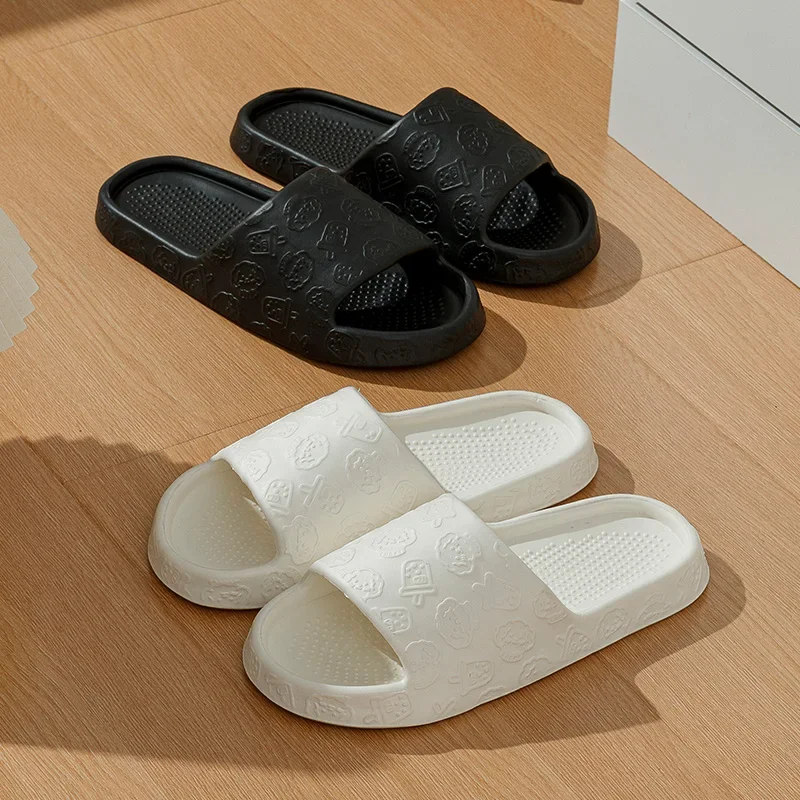 Summer Women Soft Slippers Indoor Home Women Casual Flip Flops Bathroom Anti Slip Sandals Outside Wear Men Beach Slides Shoes