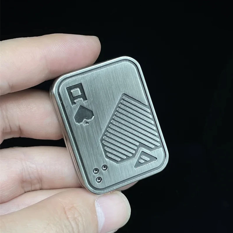 Metal Poker Push Card Fidget Slider Stress Relief Toys For Adults Anxiety Reliever TDAH Ansiedade Alívio Do Estresse