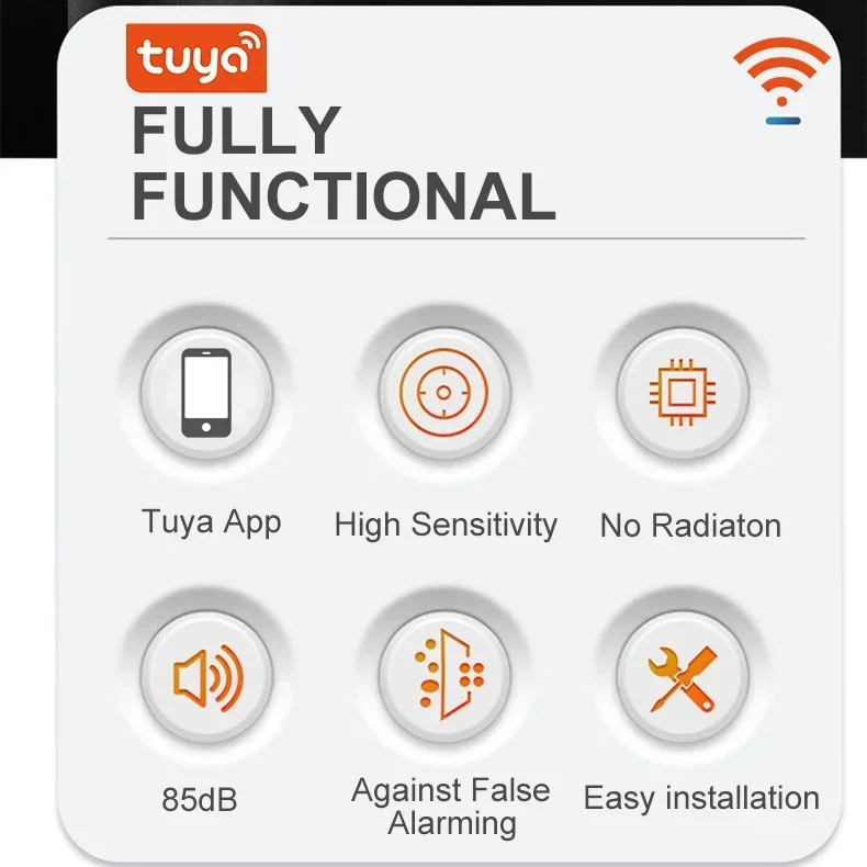 Imagem -03 - Tuya-zigbee Smoke Alarm Detector de Proteção contra Incêndios Combinação Smokehouse Home Security System Bombeiros Wi-fi