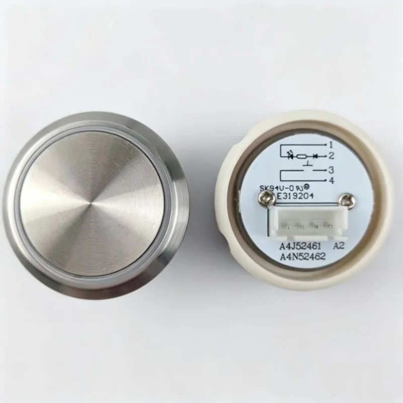 5PCS Elevator Button A4J52461 A4N52462 DC24V Stainless Steel LED Light Button Red/Blue/White Light Elevator Parts Replacem
