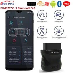 Najwyższej jakości V1.5 ELM327 Bluetooth 4.0 silnik samochodowy czytnik kod błędu wiązu 327 V1.5 EOBD OBD II Dignostic skaner dla IOS/Android/PC