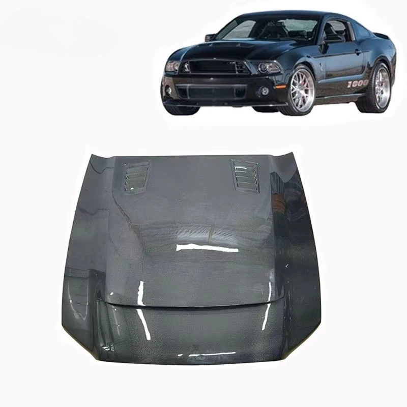 Carbon Fiber Hood for 2013 Mustang GT Carbon Fiber Engine Cover New Hood with Bolts Included Custom for Car