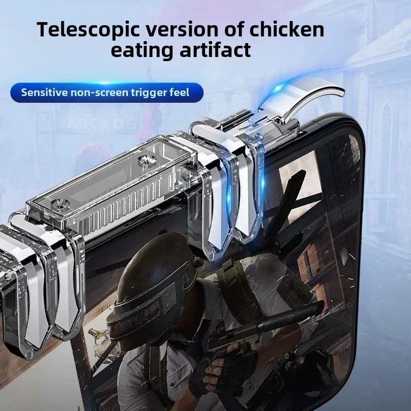 Z06 6 أصابع قابل للتعديل لوحة ألعاب الهاتف لـ PUBG وحدة تحكم الألعاب مطلق النار الزناد النار مقبض زر عصا التحكم آيفون أندرويد