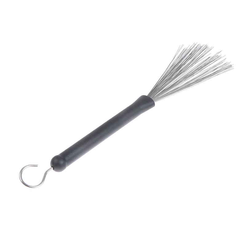 Newly Metal Wire Drum Brushes Cleaning Tool Portable Jazz Musical Retractable Sticks Drum Brushes