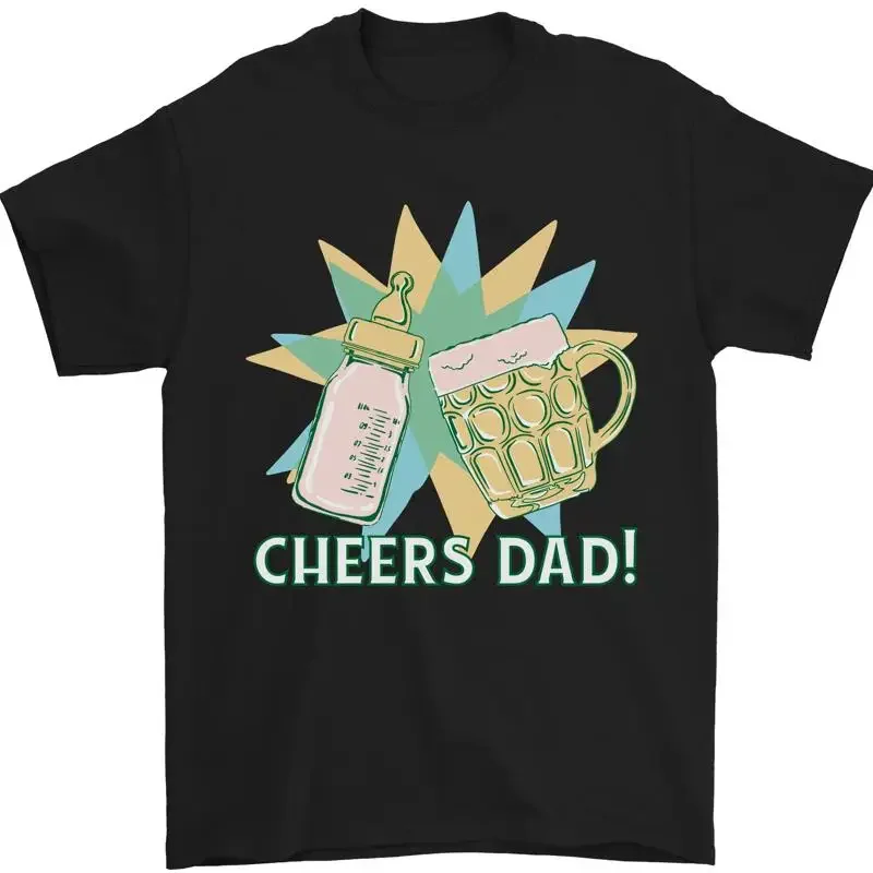 Prost Dad Bier & Flasche Lustig Vatertag Herren Maglietta 100% Baumwolle