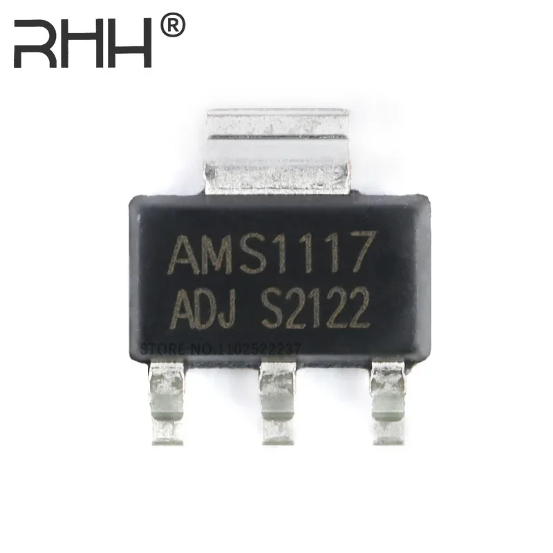 20PCS AMS1117-1.2 1.8 2.5 3.3 5.0V ADJ SOT-223 120Hz Power Management ICS Voltage Regulators Linear LOW DROP OUT LDO Regulators