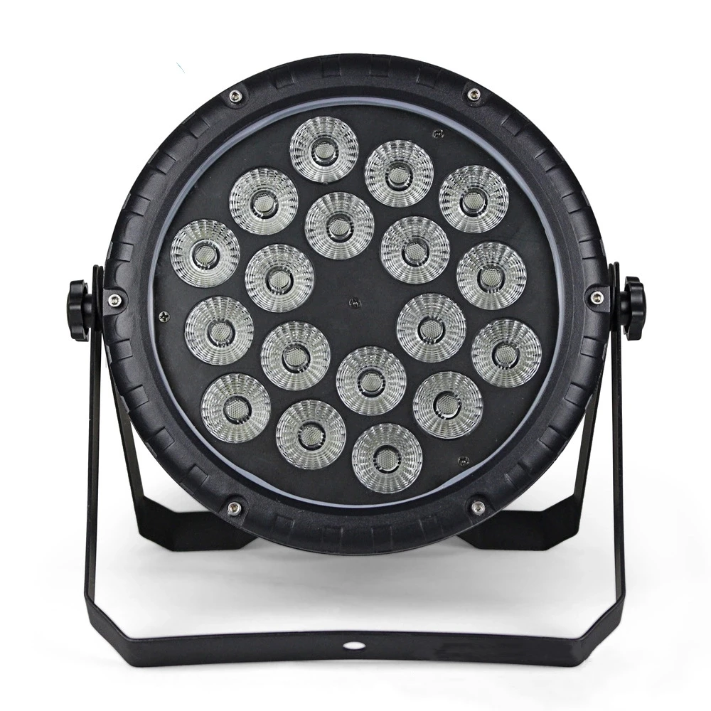 for18pcs Waterproof 10W RGBWA  5in 1 led slim par/flat par Party Wedding Club DJ effect Lighting Show