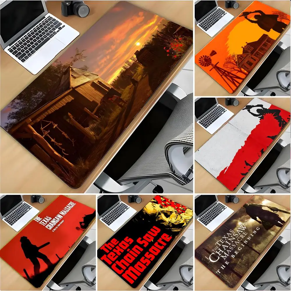 Movie Horror The Texas Chain Saw Massacre Mouse Pad Large Mouse Pad Desk Mat Non‑Slip Gaming Board Game Mat with Stitched Edges