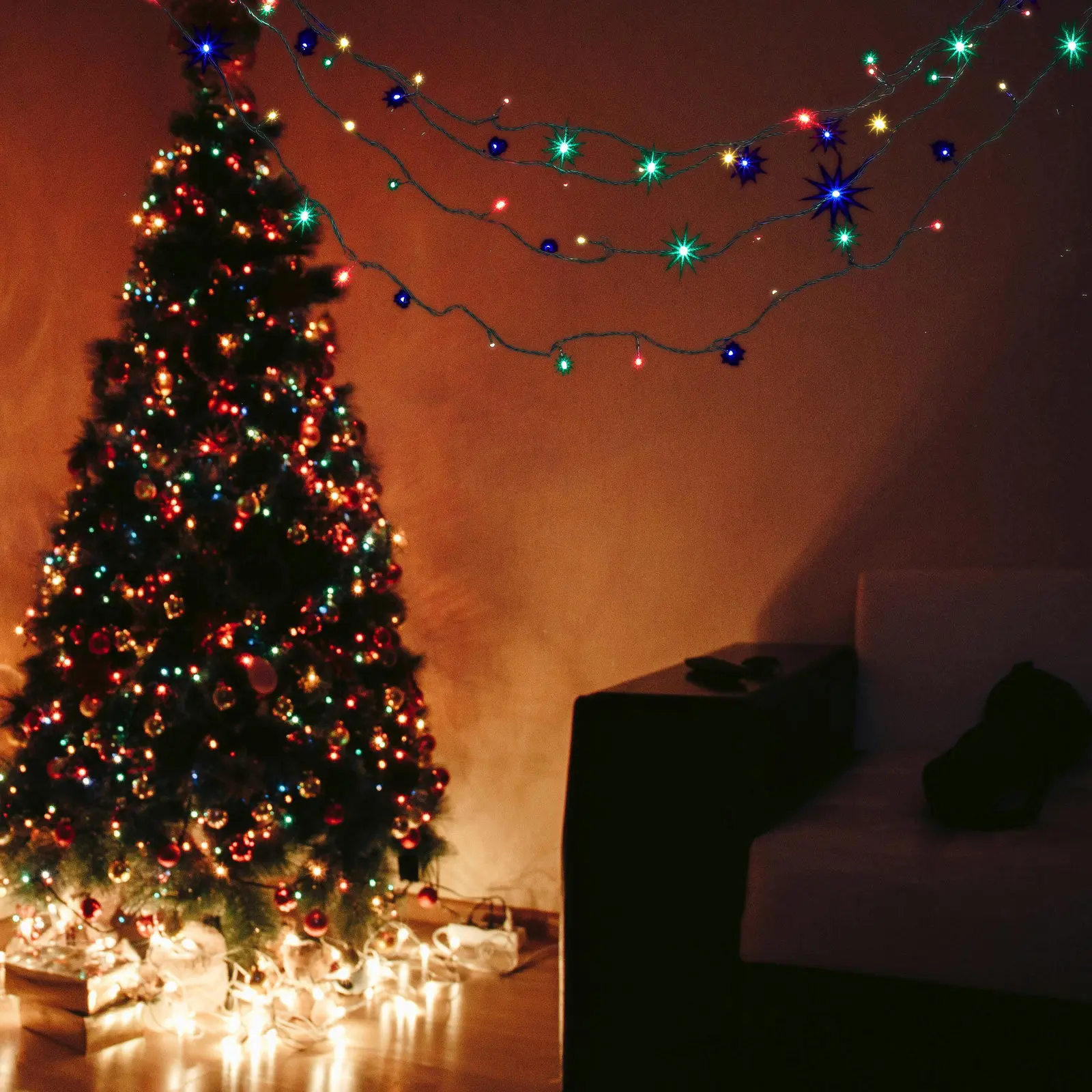 

LED Christmas String Lights Multicolor Home Decorations Tree Colorful Mood Plastic Rainbow Outdoor Mini LED Light Fairy Tale