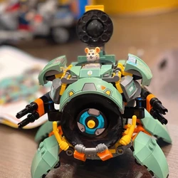 Green Wrecking Ball Hamster Pioneer Boy Assembled Building Blocks Compatible Toy Educational Model Toy Hammond