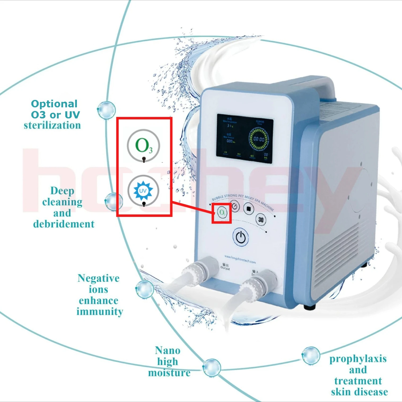 Professional Pet Milky SPA Machine Pet Bath Machine for Puppy and Cats Pet Clinic Dog Bubble SPA Bathing Machine