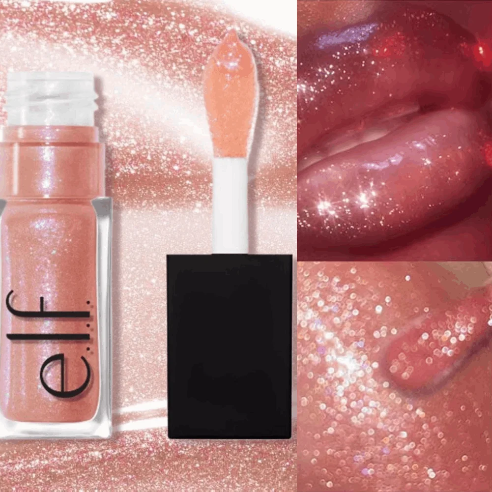 Błyszczyk do ust Shiny Crystal - Długotrwały, lśniący kolor do ust, nawilżający, nieklejący się, bezglutenowy kosmetyk do codziennego makijażu.