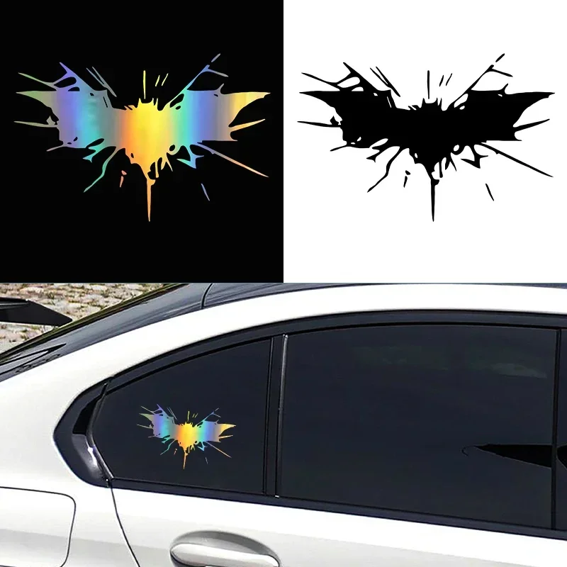 Interesting Bat Be Entangled In The Cobweb High Quality Vinyl Car Sticker Decal Light Pattern  17.9cm*11.7cm