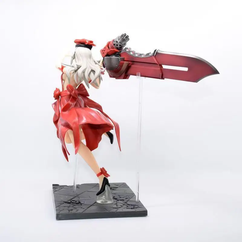 God Eater Elisa Crimson Gaun Peringatan Gambar 26Cm Pvc Anime Desktop Ornamen Model Action Figure Koleksi Mainan Hadiah