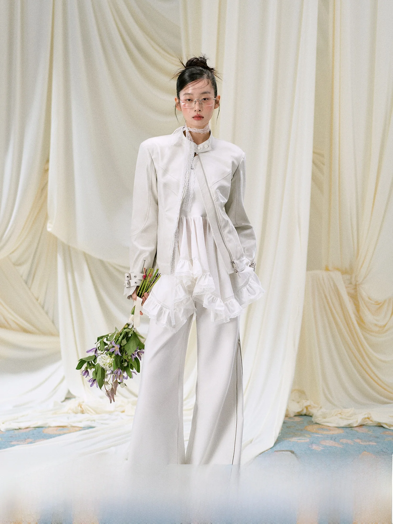 

LaluneDuCiel Ретро воротник-стойка из искусственной кожи Джет женский весенний сезон дизайн Sensation Spicy Girl мотоциклетное пальто