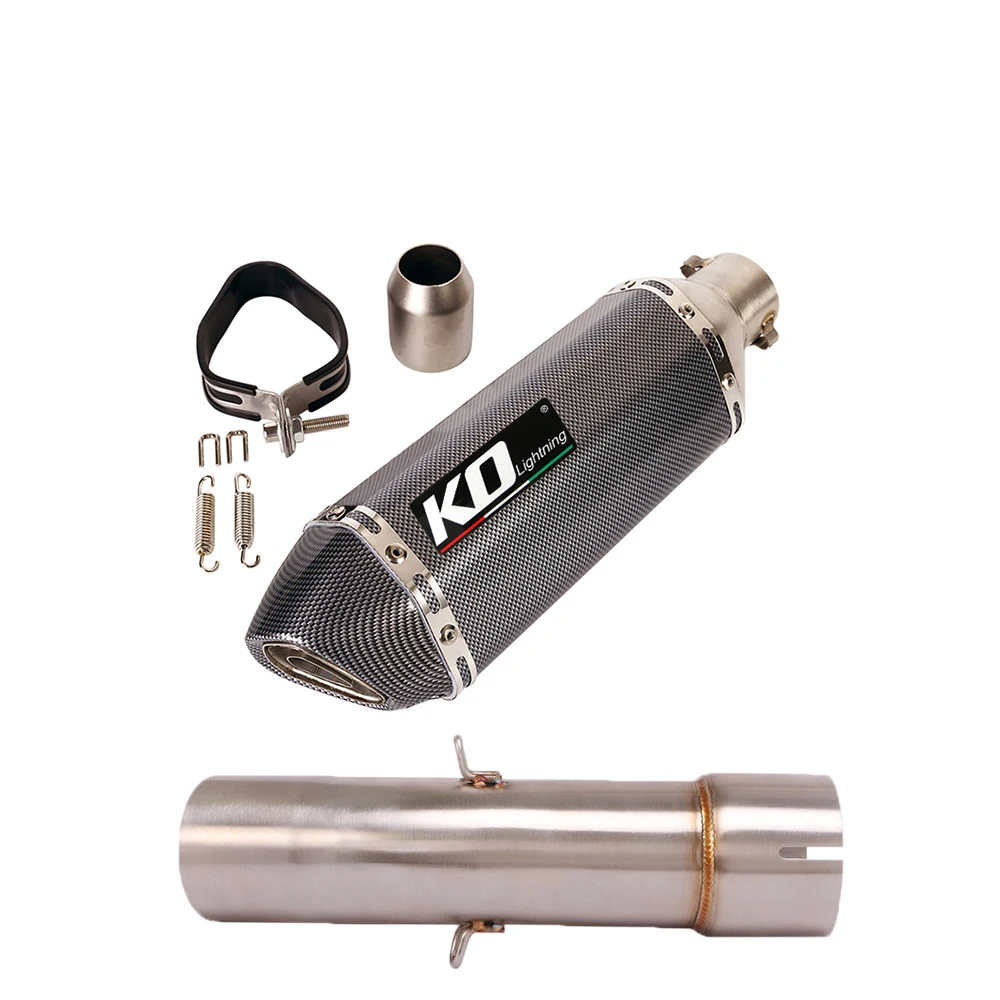 

Motorcycle Exhaust Escape Modified Mid Link Pipe Connecting 51mm Muffler Stainless Steel For SUZUKI SV650 2003-2015