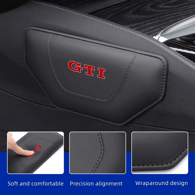 

Car Storage Bag Trapezoidal Leather Knee Padsl Inside Knee Cushion For VW Golf 4 6 7 GTI Tiguan Passat Jetta MK5 MK6 Polo